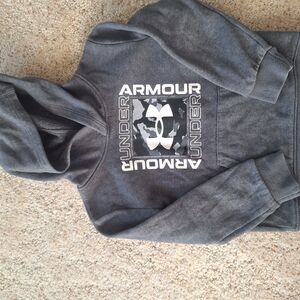 Under Armour Kids Gray Hoodie with Logo